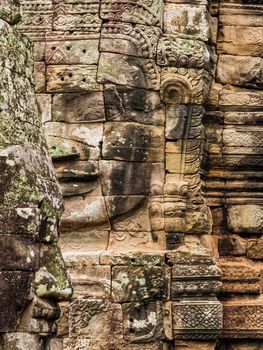 detail of Cambodia's Angkor wat temples