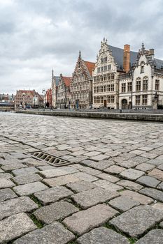 guild houses of Ghent by the canal