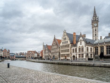 guild houses of Ghent by the canal