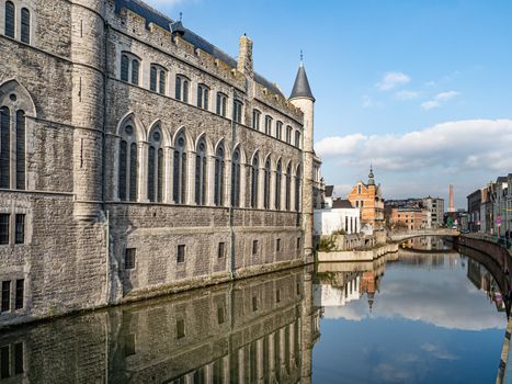 guild houses of Ghent by the canal