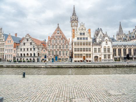 guild houses of Ghent by the canal