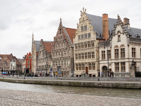 guild houses of Ghent by the canal