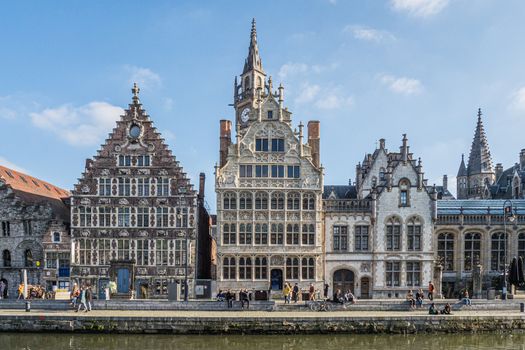 guild houses of Ghent by the canal