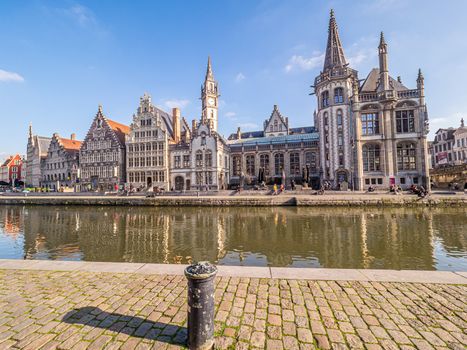 guild houses of Ghent by the canal