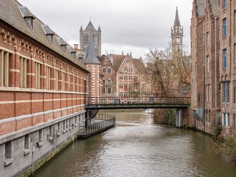 guild houses of Ghent by the canal