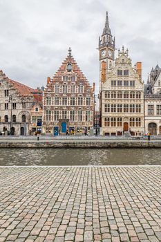 guild houses of Ghent by the canal