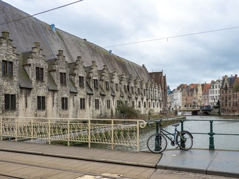 guild houses of Ghent by the canal