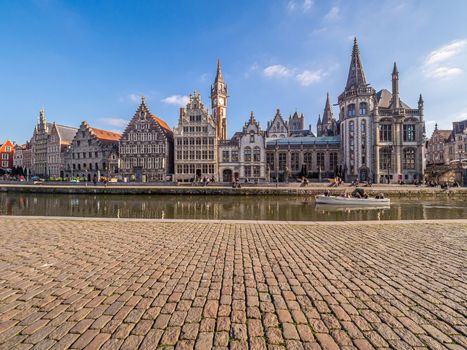 guild houses of Ghent by the canal