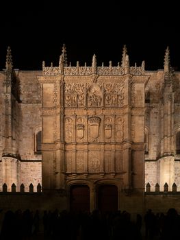 night image of the University of Salamanca