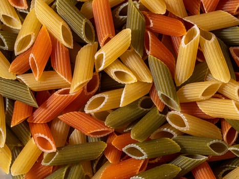 macro detail of raw macaroni