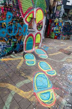 The street of graffiti in Ghent