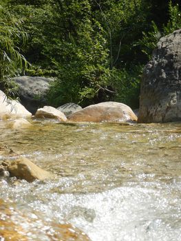 Creek Rio Barbaira near Rocchetta Nervina, Liguria - Italy