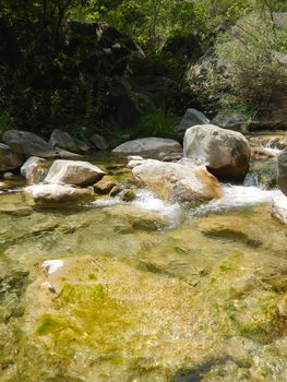 Creek Rio Barbaira in Rocchetta Nervina, Liguria - Italy