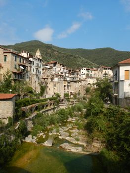 View of the Rocchetta Nervina Sitano village within the Liguria Region - Italy