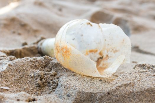 Beach Cleaning. Cleaning dirty beaches by the action of man. Sustainability of the planet and preservation of nature.