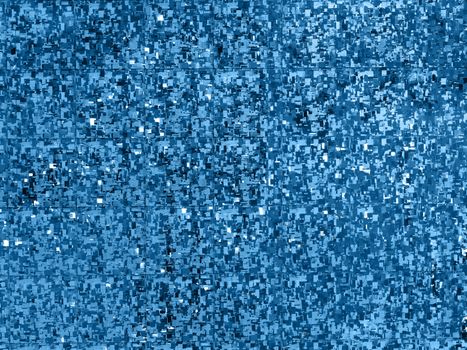 Bright classic blue background. Shiny and sparkling holographic blue backdrop. Top view, flat lay.