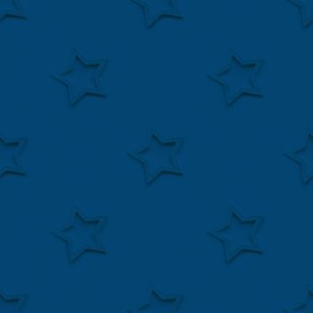 Seamless photo pattern with decorative stars. Christmas decorations on classic blue background.