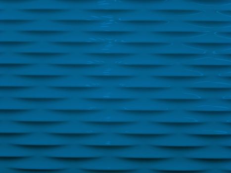 Abstract background of blue smooth and sleek wall with embossed pattern.