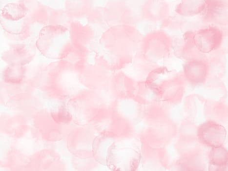 Abstract background with wet pink splashes.Watercolor style with gentle blots and stains.