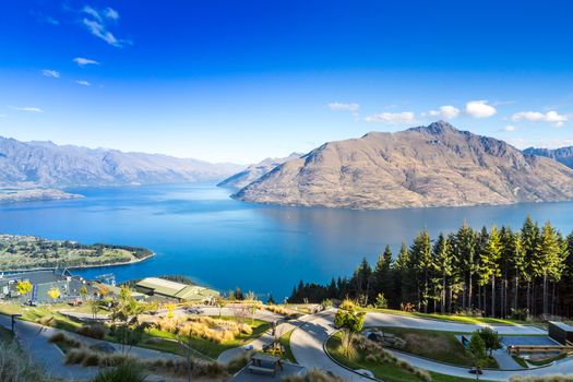 Queenstown in New Zealand. The city of adventure and nature.