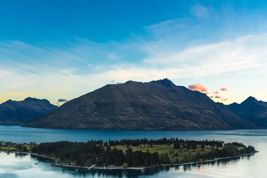 Queenstown in New Zealand. The city of adventure and nature.