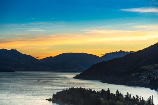 Queenstown in New Zealand. The city of adventure and nature.