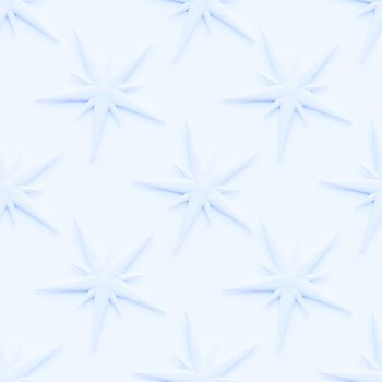 Seamless pattern with decorative blue stars. Christmas decorations on light blue background. Photo pattern.
