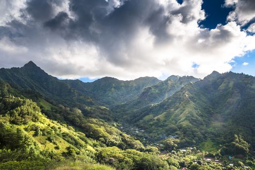 Moorea Island in the French Polynesia.