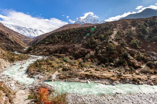 Ama Dablam Mountain. Trekking Everest Base Camp. Nepal. Asia.