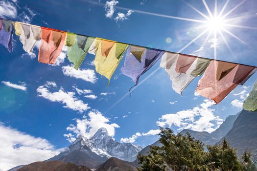 Ama Dablam Mountain. Trekking Everest Base Camp. Nepal. Asia.