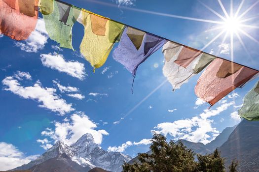 Ama Dablam Mountain. Trekking Everest Base Camp. Nepal. Asia.