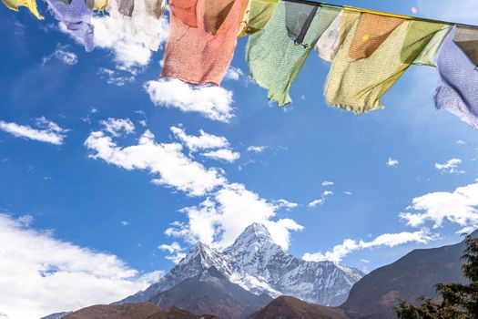 Ama Dablam Mountain. Trekking Everest Base Camp. Nepal. Asia.