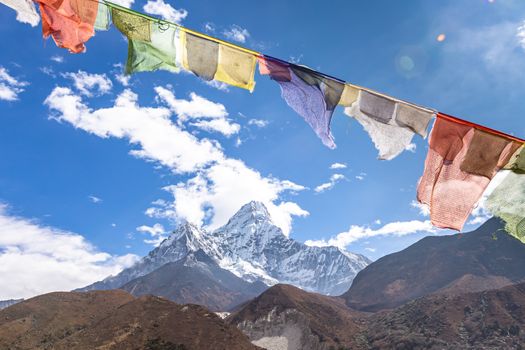 Ama Dablam Mountain. Trekking Everest Base Camp. Nepal. Asia.