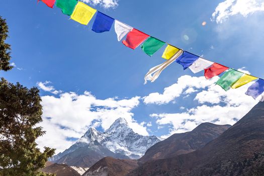 Ama Dablam Mountain. Trekking Everest Base Camp. Nepal. Asia.