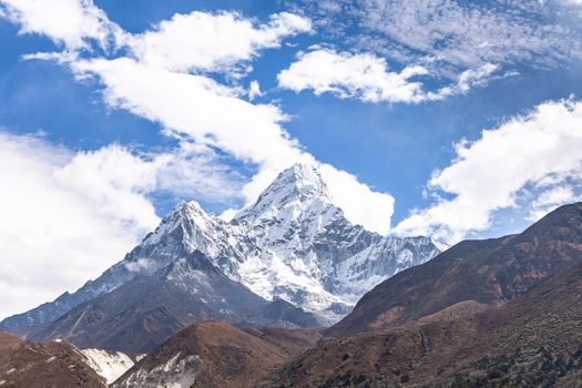 Ama Dablam Mountain. Trekking Everest Base Camp. Nepal. Asia.