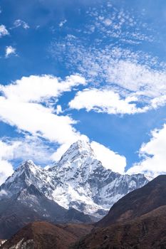 Ama Dablam Mountain. Trekking Everest Base Camp. Nepal. Asia.