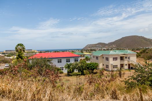 Beach Resorts on St Kitts from Hillside