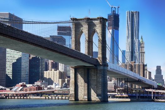 Brooklyn bridge from East river