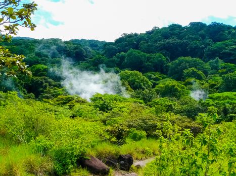 Boiling mud pot in Rincon de la Vieja national park, Guanacaste, Costa Rica