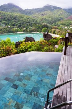 Beautiful beach at Seychelles, Mahe