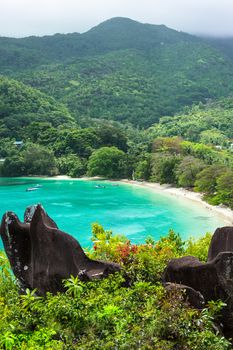 Beautiful beach at Seychelles, Mahe