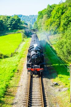 Haverthwaite Sept 09 2016 Lakeside and Haverthwaite Railway in Haverthwaite. L H Railway is located in the picturesque Leven Valley at the southern end of Windermere.