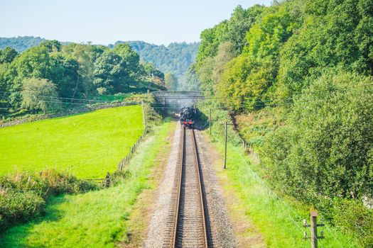 Haverthwaite Sept 09 2016 Lakeside and Haverthwaite Railway in Haverthwaite. L H Railway is located in the picturesque Leven Valley at the southern end of Windermere.