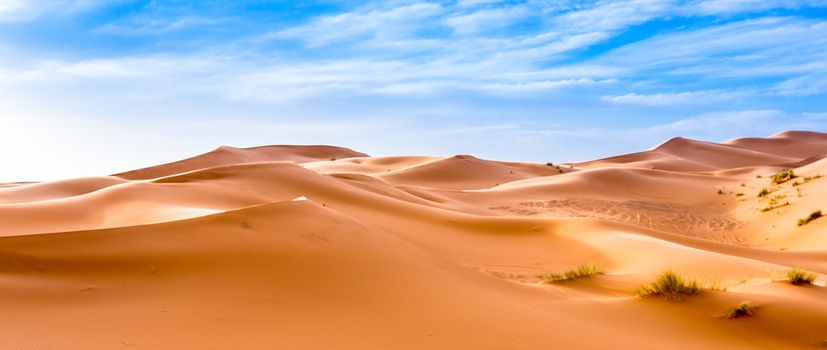 Merzouga in the Sahara Desert in Morocco