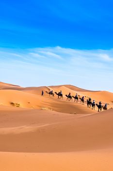 Merzouga in the Sahara Desert in Morocco