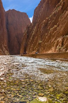 Dades Gorge is a beautiful road between the Atlas Mountains in Morocco