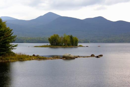 Island in Chittenden Reservoir in Vermont