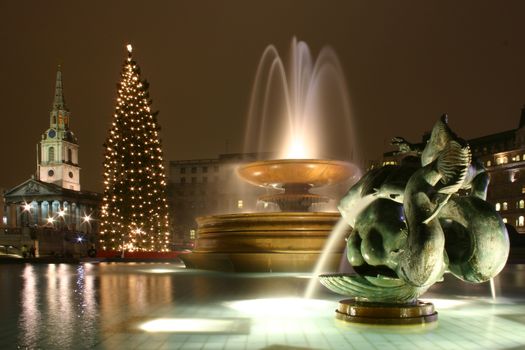 Trafalgar Square London at Christmas