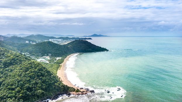 Balneario Camboriu, Santa Catarina, Brazil. Aerial view of the beach of love.