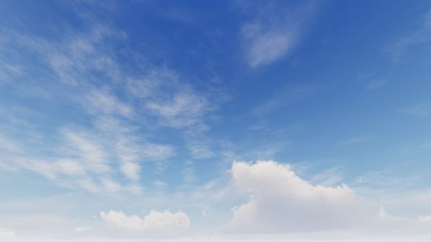Cloudy blue sky abstract background, blue sky background with tiny clouds, 3d rendering

